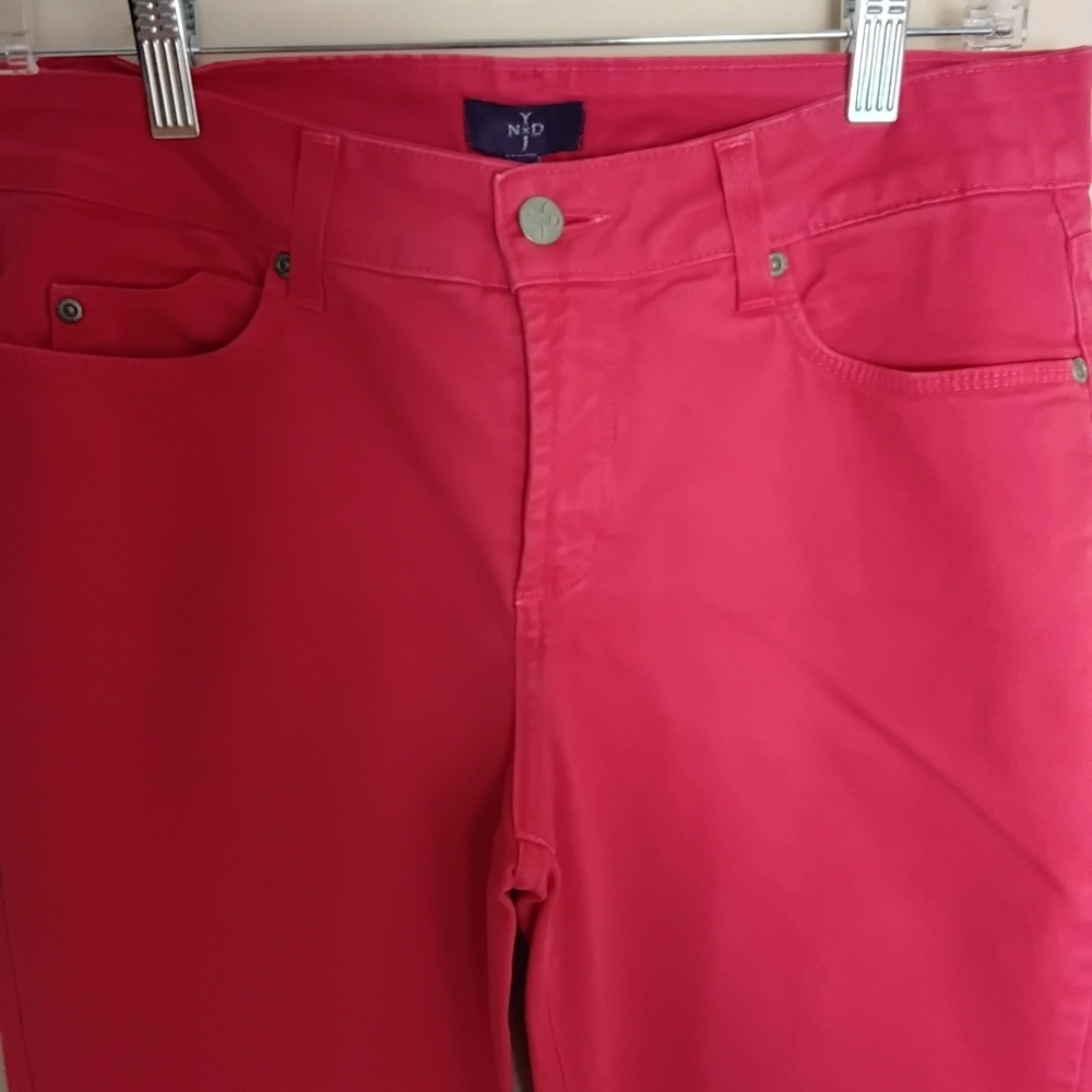 NYDJ Women's 4 Red Straight Leg Stretchy Jean - Picture 4 of 6
